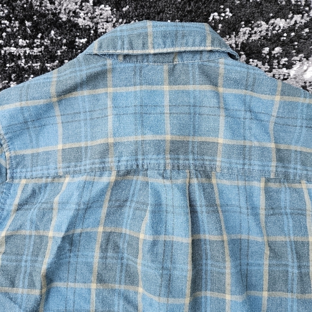 Mountain Hardwear Long Sleeve Flannel Plaid Turquoise Button Up Shirt Women's S - Picture 14 of 14